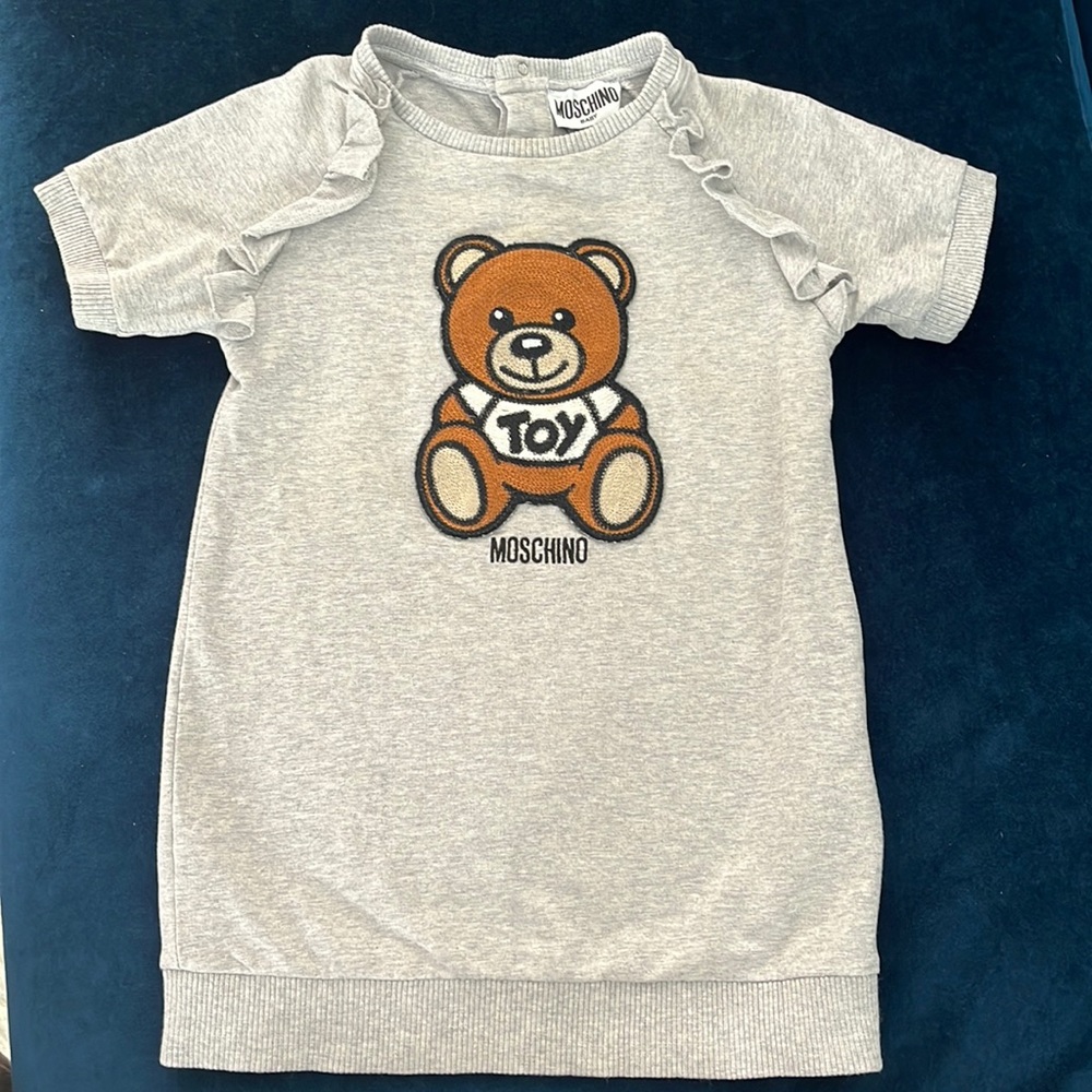 Moschino Kids crochet-embellished teddy bear dress size 18-24 months